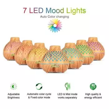 400ML Smart Humidifier with Smart Power Off Air Humidifier Diffuser for Home Office Bedroom Air Humidifier Air Purifiers EU чистый