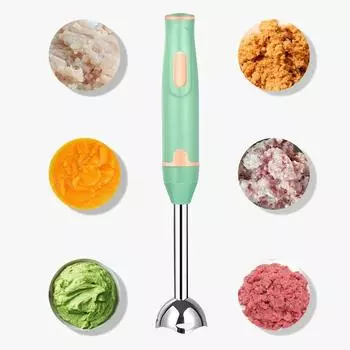 400W Handheld Blender Electric Food Vegetable Grinder Stick Mixer for Meat Smoothies Sauces Baby Food Soups Processor,Whisk EU Plug зелёный