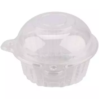 400x прозрачная пластиковая коробка для кексов, одинарный контейнер для кексов, держатель для кексов