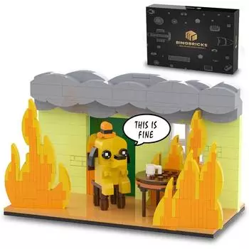 403 шт. Это прекрасные строительные блоки для собак, фигурка щенка, животного, спокойного в огне, настольная коллекционная модель, игрушки, забавный подарок для ребенка и взрослого