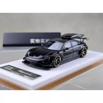 404Ошибка 1:64 Черный Taycan Roof Box Racing Sports Модель Литой Автомобиль Из Смолы Новая Коллекция