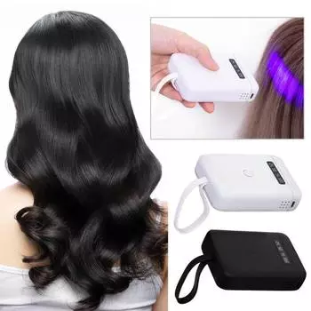 405 нм светодиодная лампа для наращивания волос 5000 мАч перезаряжаемая УФ-лампа для наращивания волос домашний салон портативная ручная лампа для отверждения клея для париков чёрный