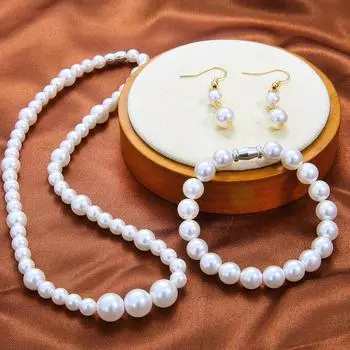 40-140 шт. стеклянные бусины с имитацией жемчуга свободные круглые бусины-разделители для изготовления ювелирных изделий DIY аксессуары для браслетов 4mm 105pcs белый