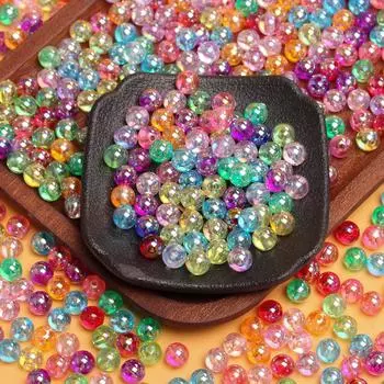 40-200 шт. 4 6 8 мм DIY для изготовления ювелирных изделий цвета AB свободные бусины ожерелье браслет кулон 4mm 200Pcs фиолетовый