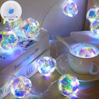 40/20/10 светодиодов Laser Dream Rose Flower String Lights рождественские украшения для дома, наружного праздничного освещения, декора свадебной вечеринки 1.8m 10 leds&USB Power оранжевый
