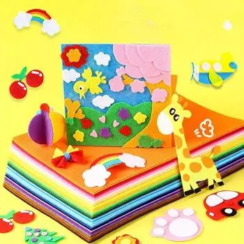 40/20 листов жесткого фетра, ремесленный фетр различных цветов, для поделок, шитья, украшений 20pcs 15*15cm/5.9*5.9in