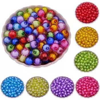 40/20 шт. оптовая продажа акриловые бусины-разделители прозрачные свободные бусины ремесло DIY ожерелье браслет ярких цветов изготовление ювелирных изделий 8/10 мм круглые бусины 10mm 20Pcs вино красного