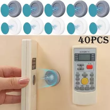 40/2 шт. магнитный крючок с защитой от потери, настенный магнитный держатель, крючок для наклейки на холодильник, держатель для хранения пульта дистанционного управления, домашнее хранение