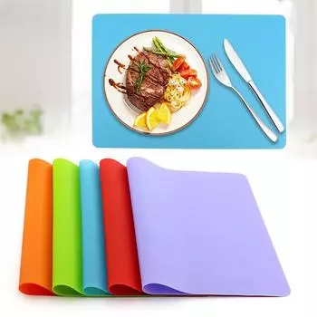 40*30 см однотонная подставка для столовых приборов для детей начальной школы, термостойкая, водостойкая и маслостойкая подставка для столовых приборов 40*30*0.1cm (no mirror) белый