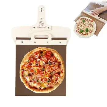 40*30 см раздвижная лопатка для очистки пиццы, съемная деревянная ручка, лопатка для пиццы с брезентом, инструменты для выпечки, падение 1PCS