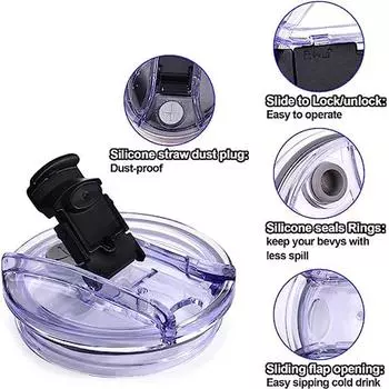 40/30 унций герметичная крышка для бутылки с защитой от брызг, простые пластиковые крышки для Ozark Trail Rtic Yeti, стакан, многоцветная бутылка 30OZ