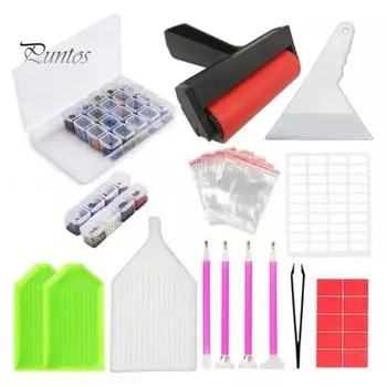 40/42 шт 5D DIY Алмазная картина крестиком вышивка ручка роликовый лоток набор инструментов 40pcs