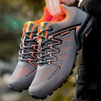 40-47 Мужская повседневная нескользящая резиновая обувь большого размера для уличного фитнеса и походов 40 чёрный