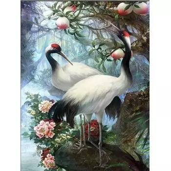 40*50 см DIY 3D круглая алмазная живопись животное журавль вышивка крестиком домашний декор 20x25CM