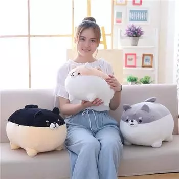 40/50 см толстая собака Шиба-ину, плюшевая кукла, игрушка, кавайный щенок, собака Шиба-ину, мягкая кукла, мультяшная подушка, игрушка в подарок для детей, маленьких детей 40cm