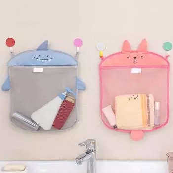 40,5*35 см детская сетка для ванной комнаты, детская игрушка для ванной, сумка, сетка, мультяшная форма животного, водонепроницаемая тканевая игрушка синий