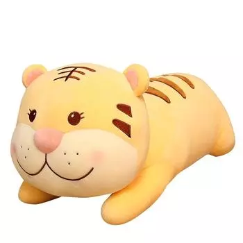40/60/80 см милый лежащий тигр плюшевые игрушки мягкая подушка в виде животных Kawaii куклы хороший подарок на день рождения и Рождество для детей 40cm розовый