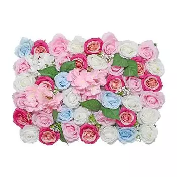 40 * 60 Готовая цветочная стена, имитация цветка, стена с гортензией и розами, свадебная имитация растения, фоновая стена, стена с растениями темно-розовый