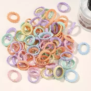 40/60 шт. Детские красочные маленькие резинки для волос, резинки для девочек, повязки на голову, не повреждающие, для хвостика, высокоэластичный прочный набор резинок для волос