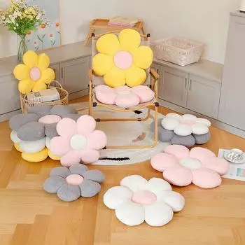 40-60 см плюшевая подушка в виде цветка маргаритки, красочная декоративная подушка в виде лепестка, плюшевая игрушка, подушка для дивана, украшение для дома, офиса, подголовник для сна, подарки 40cm розовый