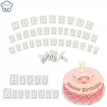 40/64 символов, заглавные и строчные буквы алфавита, формочка для печенья, сахарная выпечка, форма для торта, пластиковая формочка для печенья, инструмент для помадки 40PCS