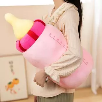 40/65 см Милая плюшевая подушка в виде молочной бутылки, забавная мультяшная плюшевая мягкая игрушка Боба для детей, подарки на день рождения 40cm синий