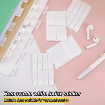 40/80/160 страниц матовые простые чисто белые индексные наклейки прозрачные наклейки самоклеящиеся заметки офис школьные принадлежности 5.4x4cm 40 stickers