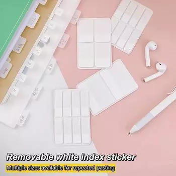 40/80/160 страниц матовые простые чисто белые индексные наклейки прозрачные наклейки самоклеящиеся заметки офис школьные принадлежности
