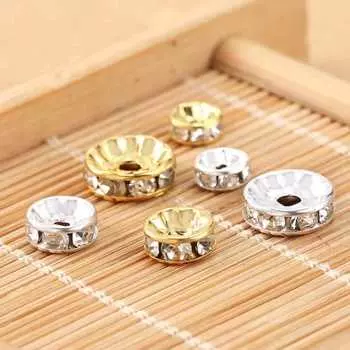 40/80 шт. 6/8 мм популярные для изготовления ювелирных изделий DIY ожерелье кулон браслет хрустальные бусины рондель модные свободные бусины материал ручной работы 8mm 40Pcs серебряный