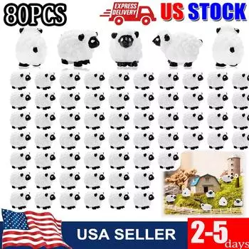 40/80 шт. Мини-фигурки овец DIY настольные микродекоративные ландшафтные скульптуры для волшебного сада микроландшафтный декор торт топпер