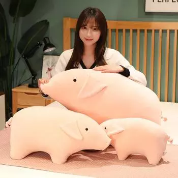 40-80 см мягкая плюшевая кукла-свинка, стоящая плюшевая имитация свиньи, мягкая плюшевая подушка для детей, подарок для малышей 40cm