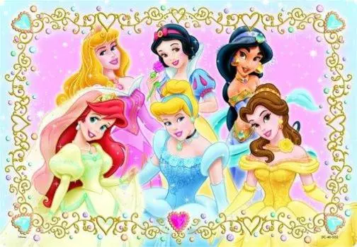 40 деталей пазла Disney Adored Princess для детей [детский пазл]