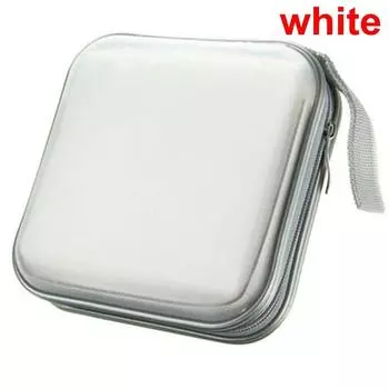 40 Disc Bags Wallet Album Hard Box CD DVD Case Double-side Storage Sleeve Organizer белый