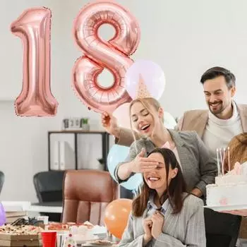 40-дюймовые воздушные шары с цифрами, легко надуваются, широко используются большие воздушные шары из фольги, большие воздушные шары с цифрами, украшение для вечеринки B