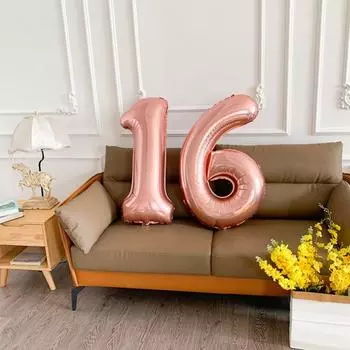 40-дюймовые воздушные шары с цифрами, легко надуваются, широко используются большие воздушные шары из фольги, большие воздушные шары с цифрами, украшение для вечеринки B
