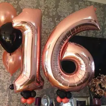 40-дюймовые воздушные шары с цифрами, легко надуваются, широко используются большие воздушные шары из фольги, большие воздушные шары с цифрами, украшение для вечеринки X
