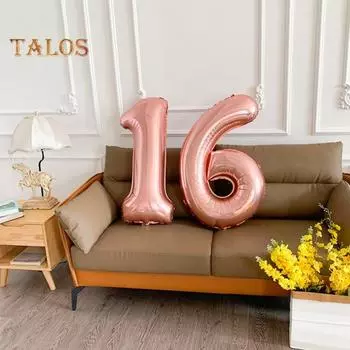 40-дюймовые воздушные шары с цифрами, легко надуваются, широко используются большие воздушные шары из фольги, большие воздушные шары с цифрами, украшение для вечеринки C
