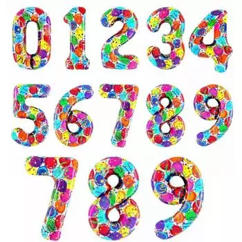 40-дюймовый цветной цифровой воздушный шар для дня рождения, юбилея, вечеринки, украшения комнаты, большой воздушный шар из алюминиевой фольги, макет сцены активности 40 inche 1