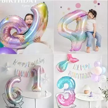 40-дюймовый сказочный звездный небосвод с цифрами от 0 до 9, большой воздушный шар для дня рождения, свадьбы, годовщины, вечеринки, украшения для комнаты