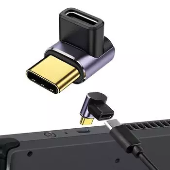 40 Гбит/с USB C угловой 90-градусный адаптер USB-C удлинитель прямоугольный PD 100 Вт быстрая зарядка для MacBook pro Steam Deck Switch