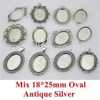 40 грамм смешанный кабошон, основа, ювелирные компоненты, аксессуары, античное серебро, цвет цинкового сплава, 18X25 мм