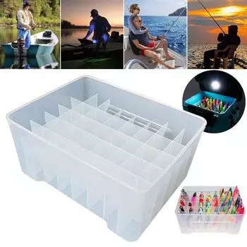 40 сеток рыболовная коробка рыболовная снасть ящик для кальмаров джиг жесткая приманка инструмент чехол рыболовная приманка крючки для хранения приманок крючки