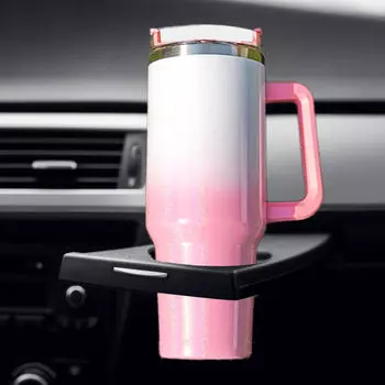 40 Изолированный стакан с ручкой, элегантный дизайн для холодных напитков white and violet