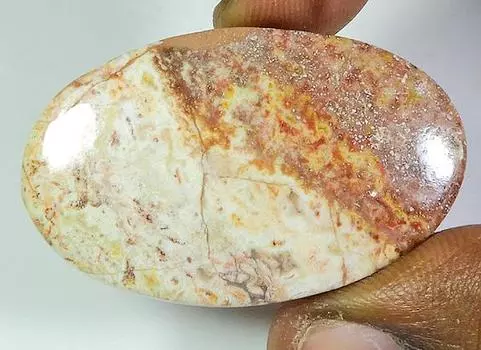 40 карат. Натуральный яшмовый камень Rosetta Jasper Oval Jasper Caboshon Loose Jewel Stone 26X42X05MM PP-1071