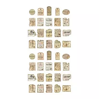 40 листов винтажных наклеек с прозрачным узором универсальные портативные декоративные наклейки для блокнота