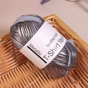 40 м/рулон искусственная кожа блестящая пряжа для вязания крючком ткань пряжа для ручного вязания своими руками пряжа для сумки одеяла подушки