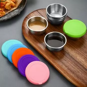 40 мл контейнеры для заправки салата с крышками, герметичные соусницы из нержавеющей стали для ланч-боксов, пикников, путешествий, фруктов, закусок, соусов, контейнеры розовый
