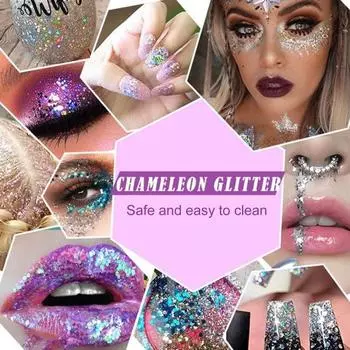 40 мл/пакет, многофункциональные блестки для глаз, волосы, лицо, губы, боди-арт, сверкающие блестки, блестящие жидкие тени для век, сценическое представление, вечерние принадлежности для макияжа серебряный