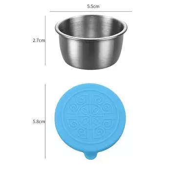 40 мл салатница с крышками герметичная нержавеющая сталь соусница для ланч-боксов пикников фруктов закусок соусов контейнеры 6pcs