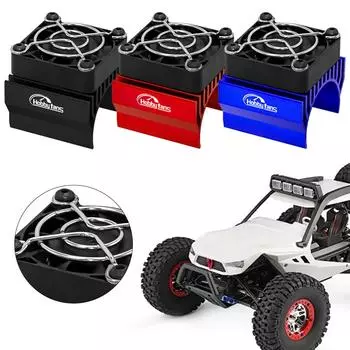 40 мм металлический вентилятор охлаждения RC с радиатором металлический вентилятор охлаждения двигателя 28000 об/мин 8,45 В для RC машинки 1/8 1/10 540 550 F540 3650 3660 мотор синий